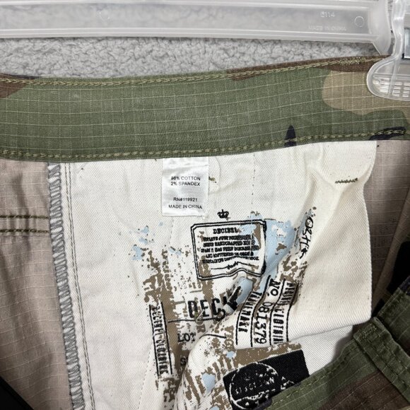 Decibel Men's Camo Rip Stop Stretch Pants Distressed Straight Leg 42W X 35L NWTs - Picture 9 of 11